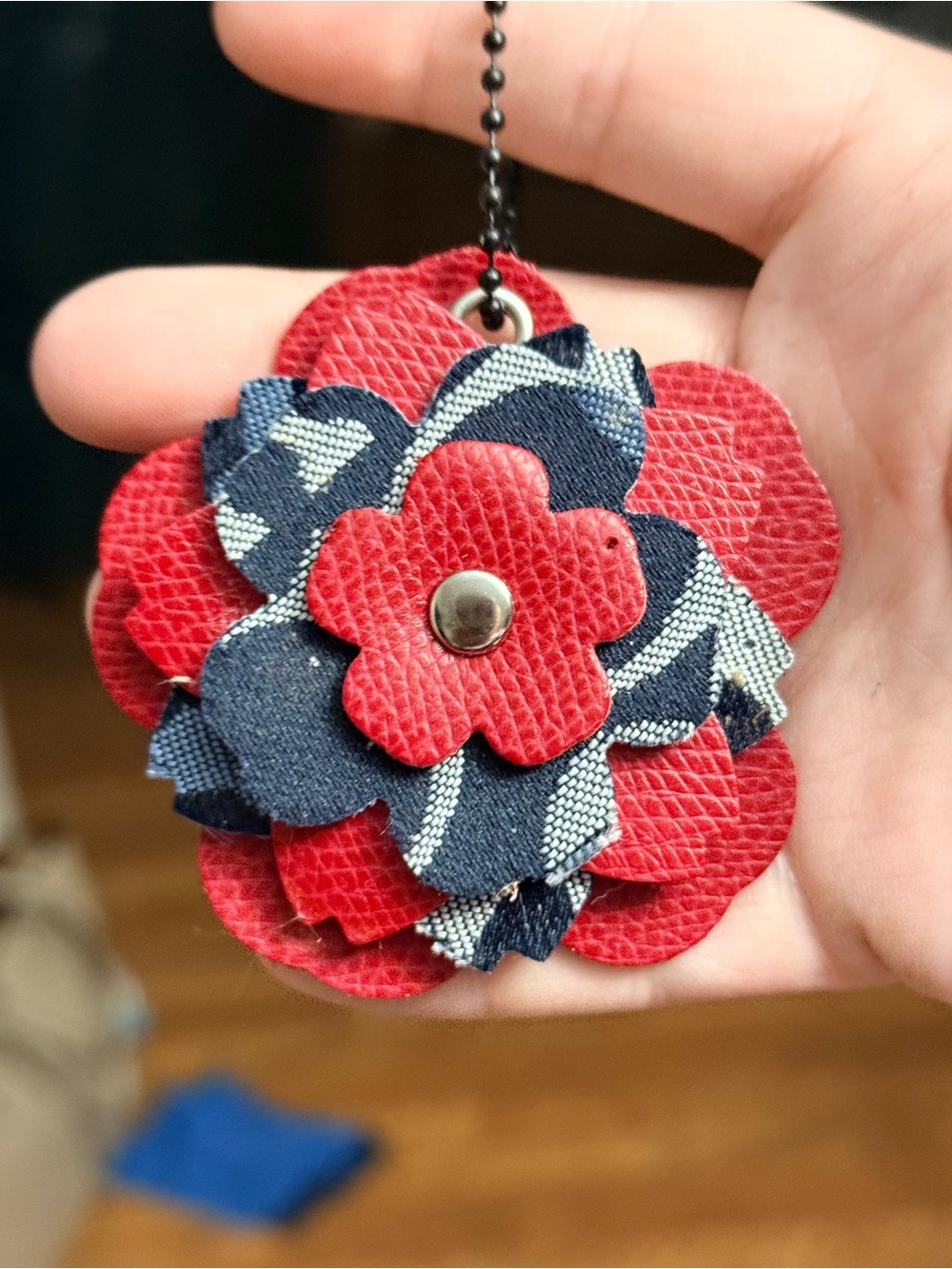 Handmade Floral Bagcharm - Picture 2 of 2